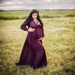 Windsor flowy plum dress